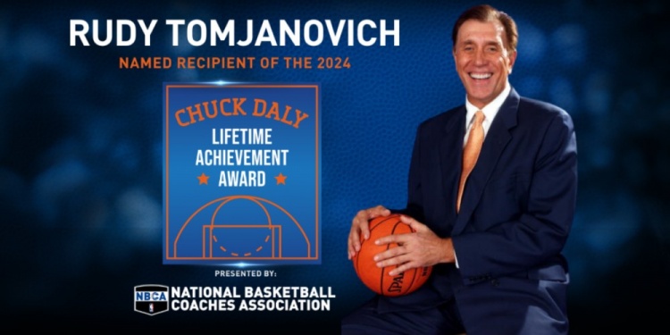 NBA教练协会：鲁迪-汤姆贾诺维奇获得2024年查克-戴利终身成就奖