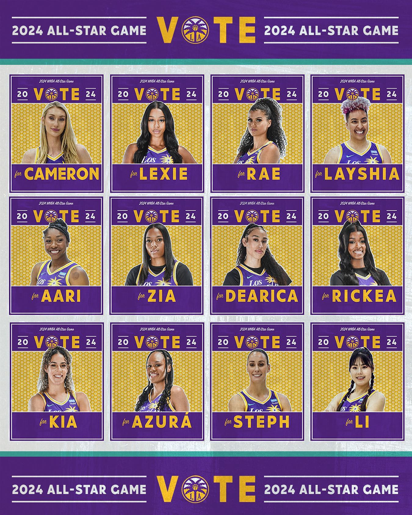 WNBA全明星将由美国奥运队vs明星队 球迷投票已开启&可投任意球员
